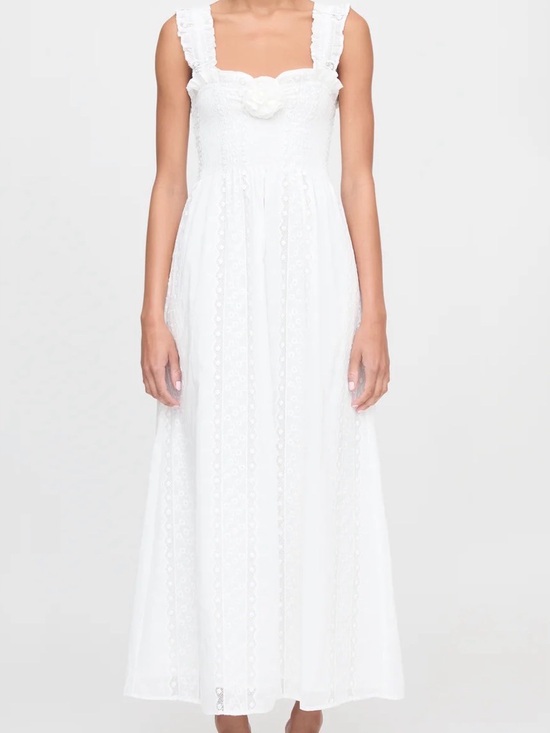 Hill House Dresses & Skirts - Hill House White Lace Maxi Dress with Floral Detail